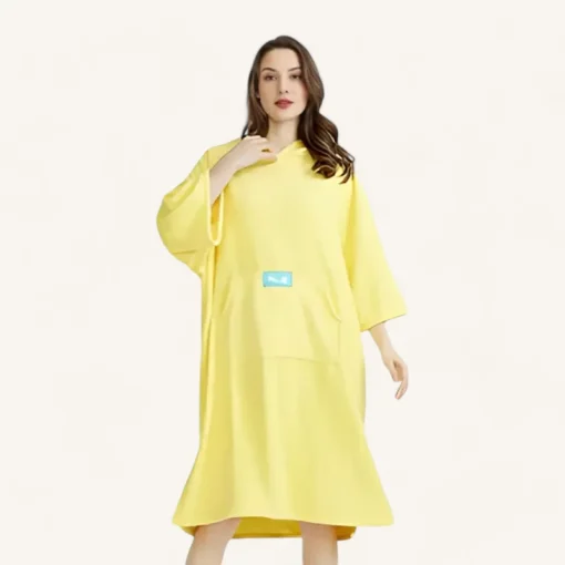 Poncho de bain femme ample et pratique pour la sortie de douche