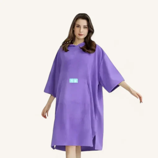 Poncho de bain femme en tissu léger et absorbant