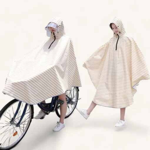 Poncho imperméable pour cycliste femme, protection pluie