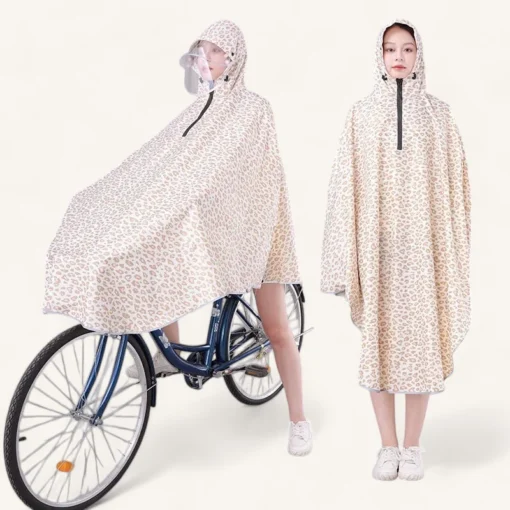 Poncho imperméable pour vélo femme, protection contre la pluie