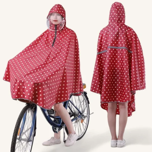 Poncho pluie femme pratique pour cyclisme en temps pluvieux