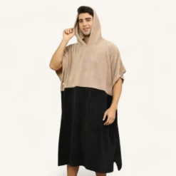 Poncho Polaire Pour Homme Avec Capuche