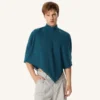 Poncho En Teal Elegant Pour Homme