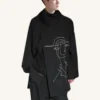 Vetement Noir Oversize Avec Dessin Artistique Elegant