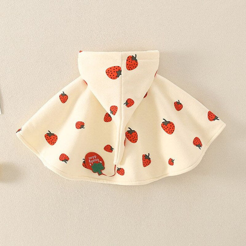 Cape Bébé Fille à Fraises