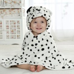 Cape de Bain Bébé Motif Dalmatien