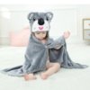 Cape de Bain Bébé Koala Gris