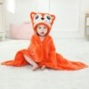 Cape de Bain Bébé Renard Orange