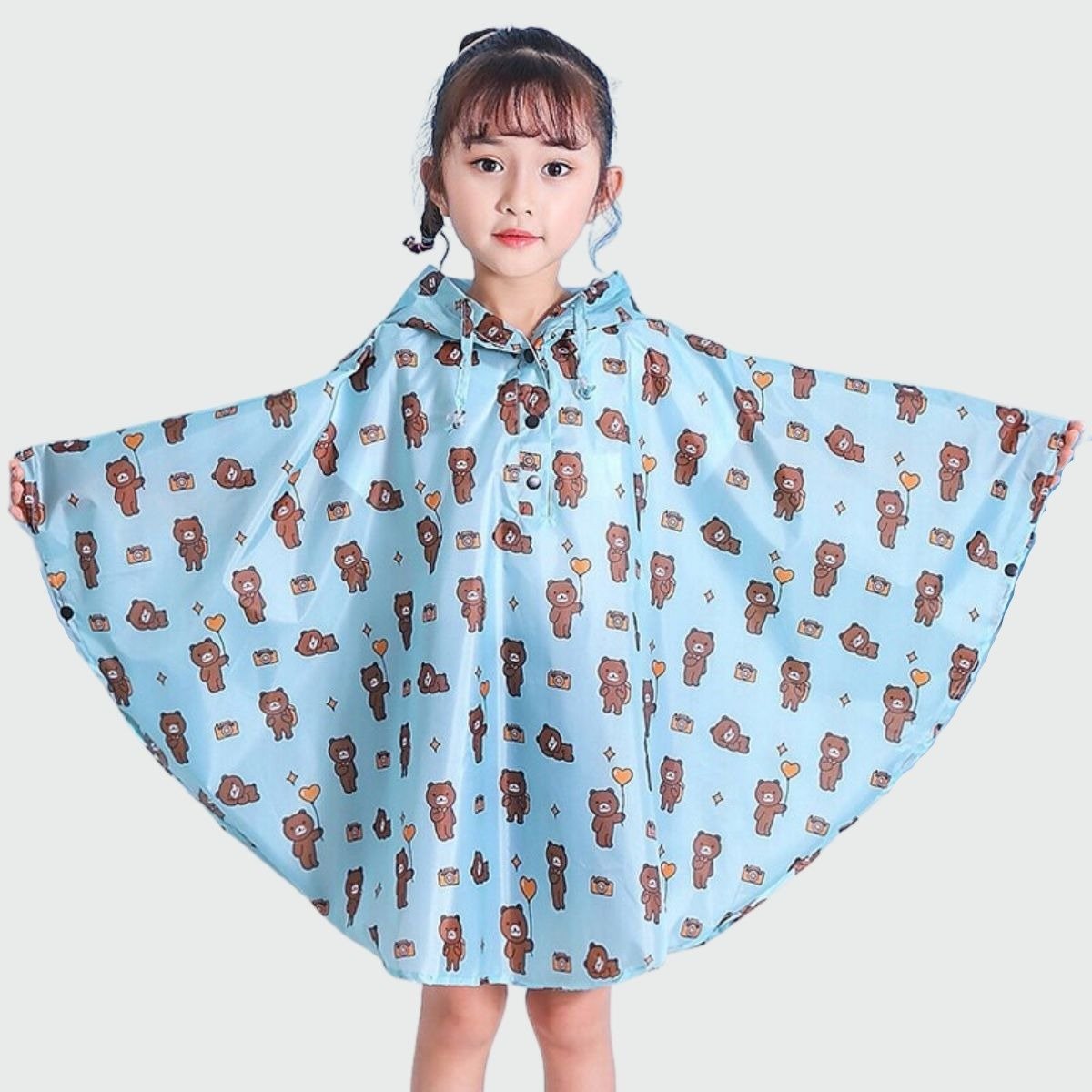 Cape de Pluie Enfant Ours Bleu