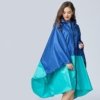 Cape de Pluie Femme Bicolore Bleu