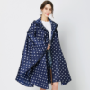 Cape de Pluie Femme Bleu Marine à Pois