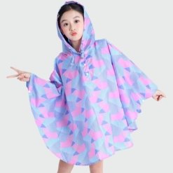 Cape de Pluie Fillette Rose et Violet