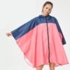 Cape de Pluie Femme Rose et Bleu