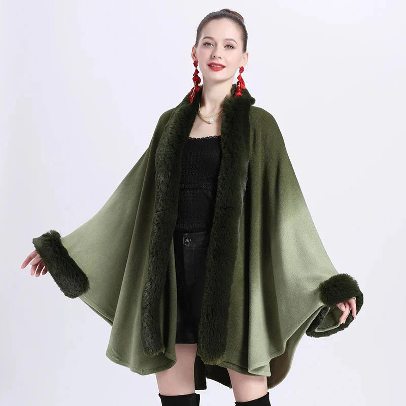 Cape Femme Fourrure Dégradée