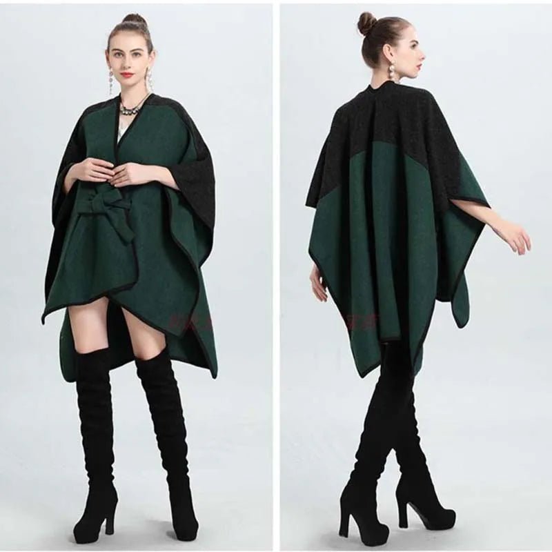 Cape Femme à Ceinture Intégrée