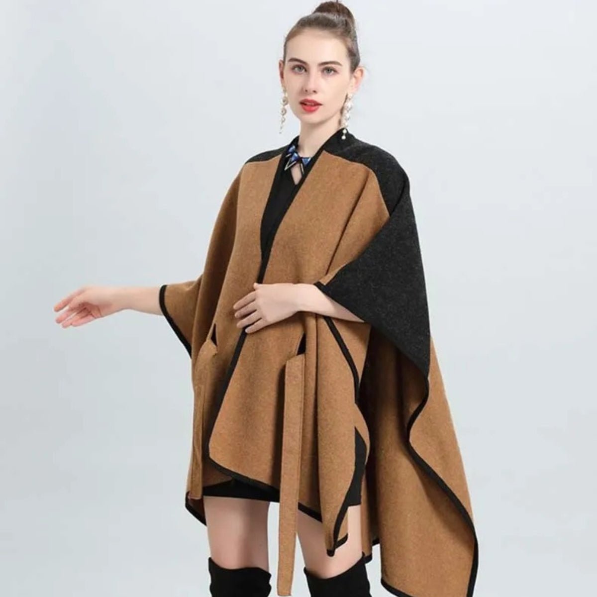 Cape Femme à Ceinture Intégrée