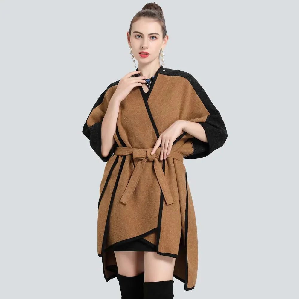 Cape Femme à Ceinture Intégrée