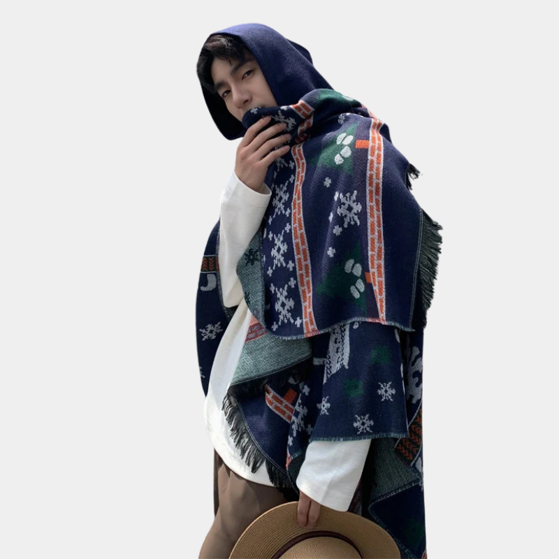 Cape Homme Hiver Motifs Rennes
