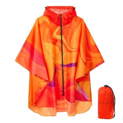 Cape de Pluie Femme Orange Artistique