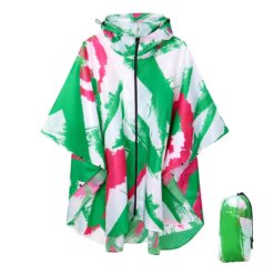 Cape de Pluie Femme Rose et Verte