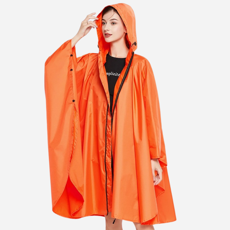 Cape de Pluie Femme Orange Vif
