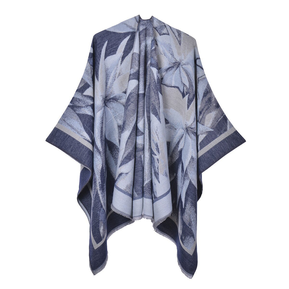 Châle Poncho Femme à Fleurs