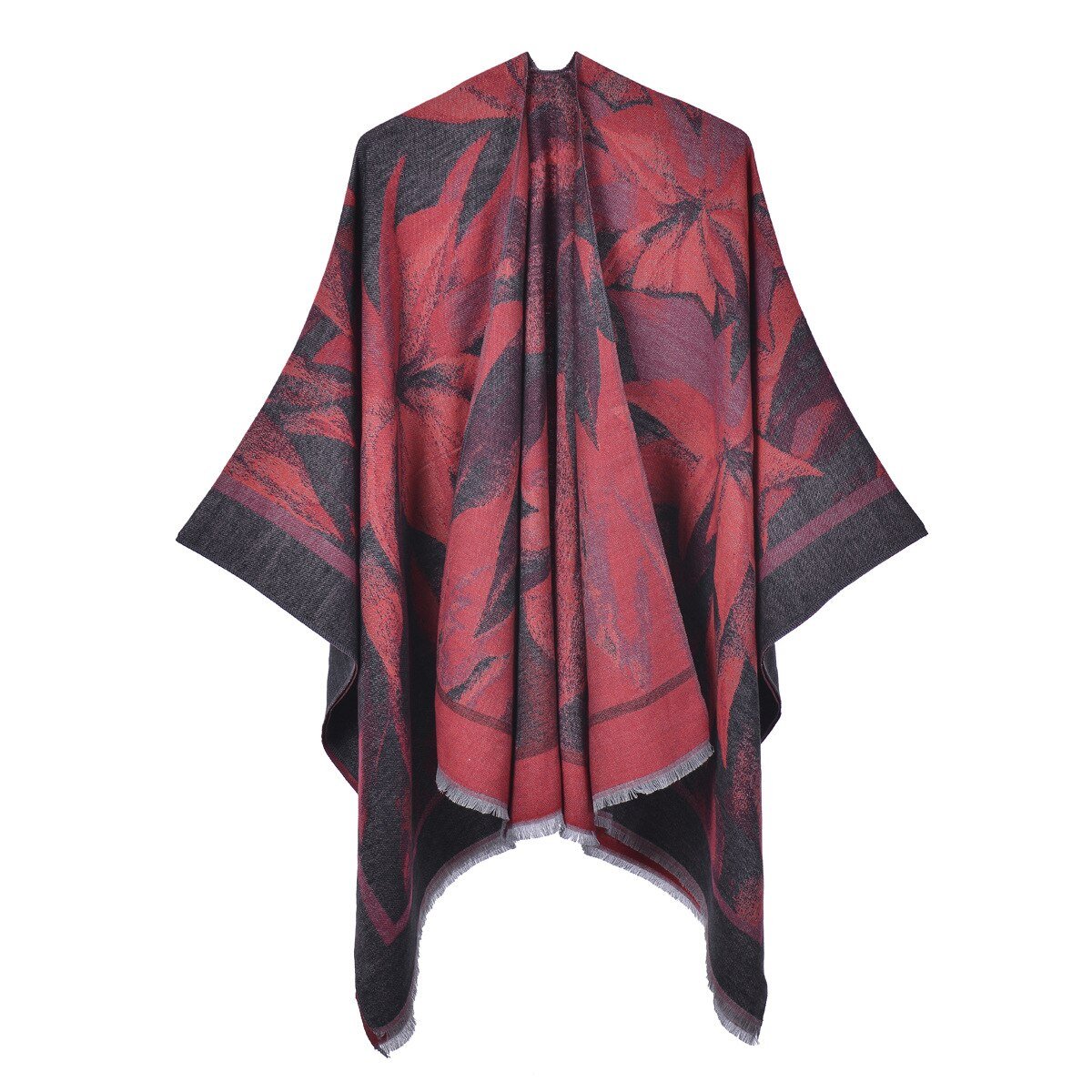 Châle Poncho Femme à Fleurs