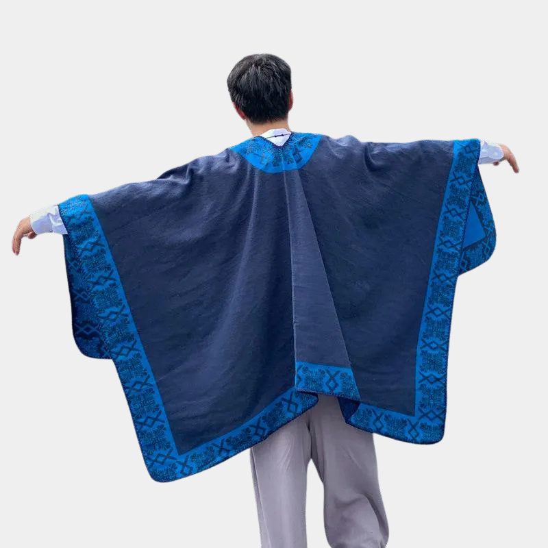 Écharpe Poncho Homme Ethnique