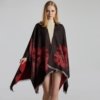 Foulard Poncho Femme à Fleurs