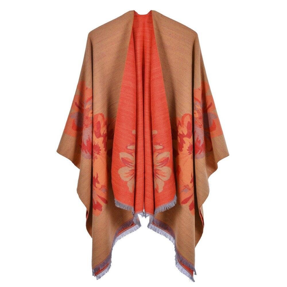 Foulard Poncho Femme à Fleurs