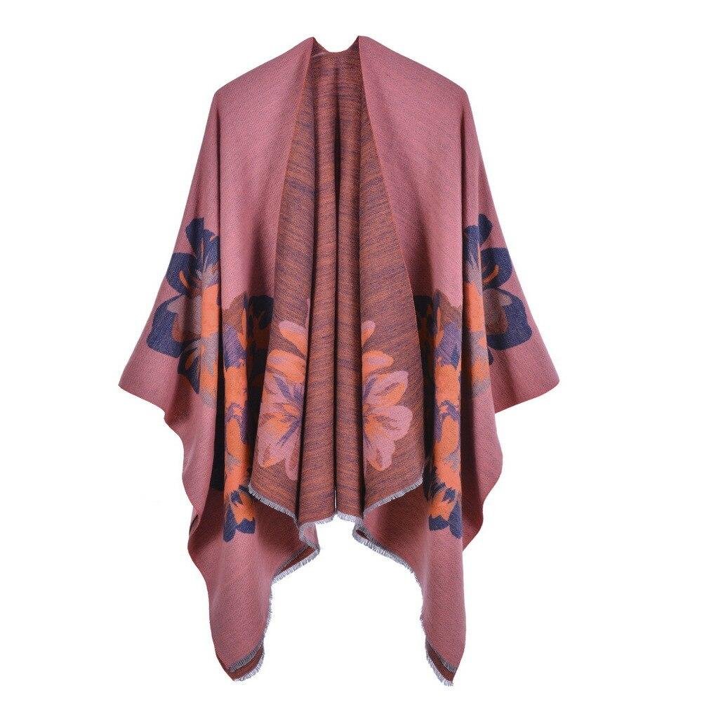 Foulard Poncho Femme à Fleurs