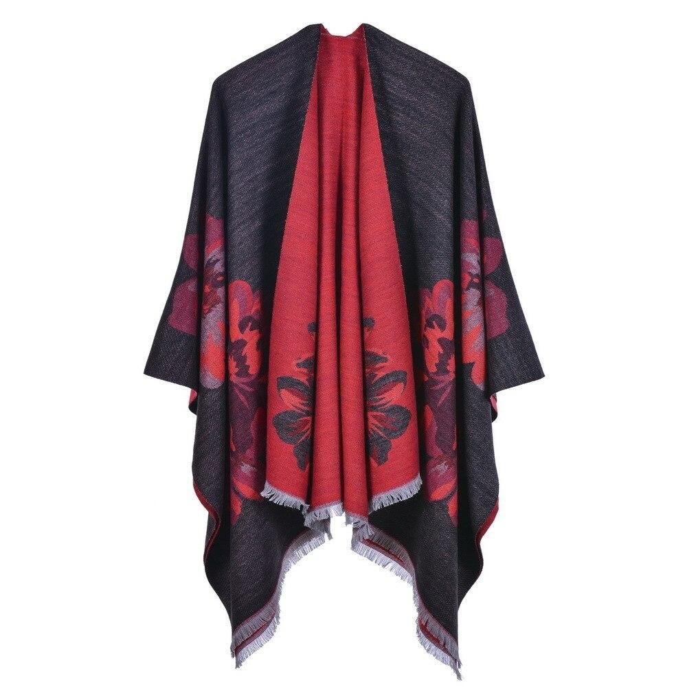 Foulard Poncho Femme à Fleurs