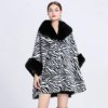 Manteau Cape Fourrure Zébrée