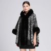 Manteau Poncho Femme à Capuche