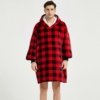 Plaid Poncho Polaire Homme Carreaux