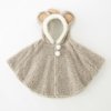 Poncho Enfant Gris Capuche Oreilles