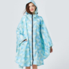 Poncho de Pluie Femme Vert et Bleu