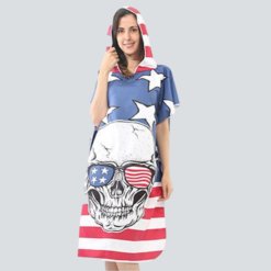 Poncho de Bain Femme America Tête de Mort