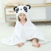 Poncho de Bain Bébé Panda Noir et Blanc