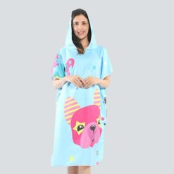 Poncho de Bain Bleu Clair à Chien