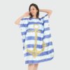 Poncho de Bain Femme Ancre Marine