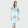 Poncho de Bain Femme Bleu Clair
