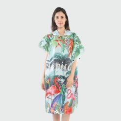 Poncho de Bain Femme Flamants Roses