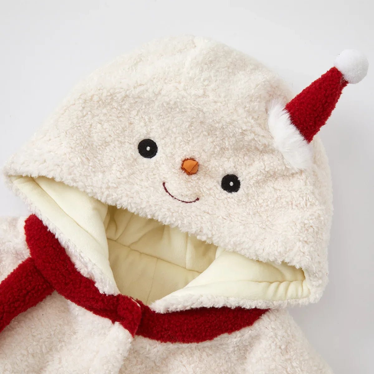 Poncho Bébé Bonhomme de Neige Festif