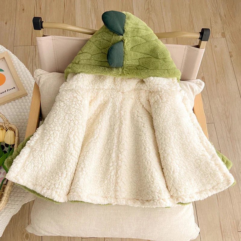 Poncho Bébé Dino Vert