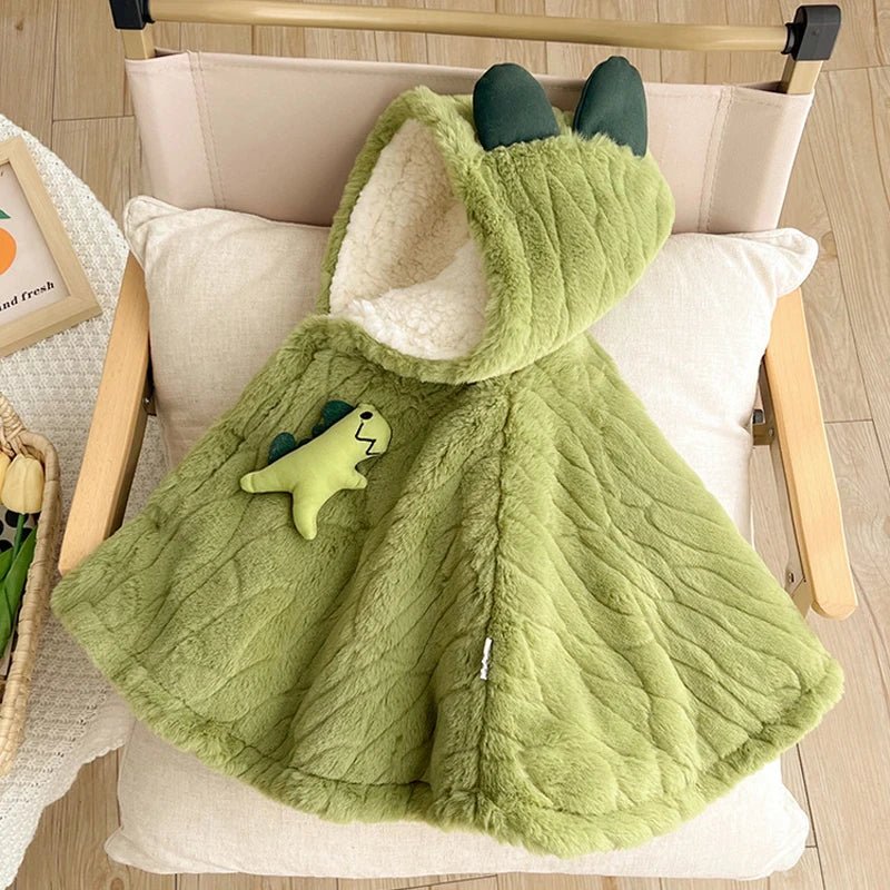 Poncho Bébé Dino Vert