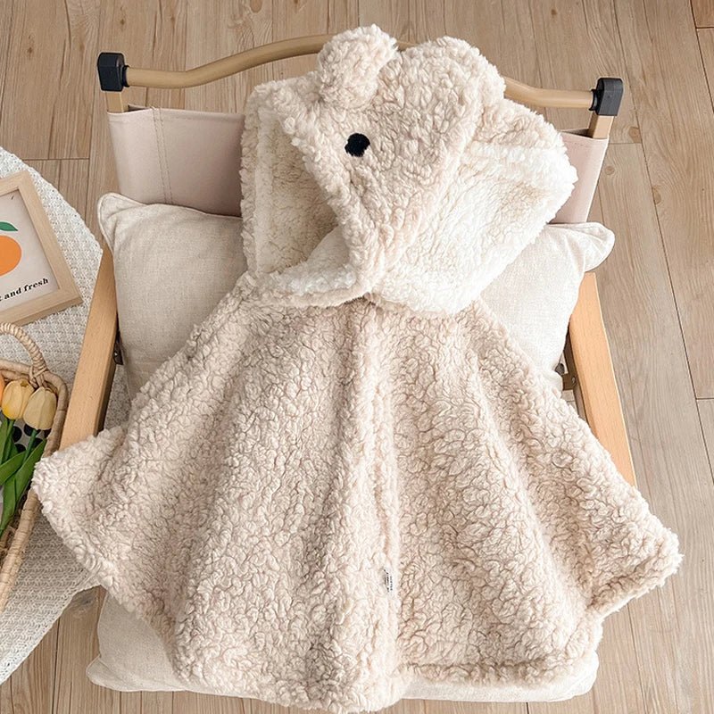 Poncho Bébé Éléphant Beige
