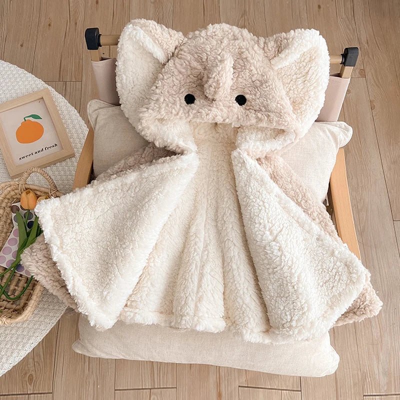 Poncho Bébé Éléphant Beige