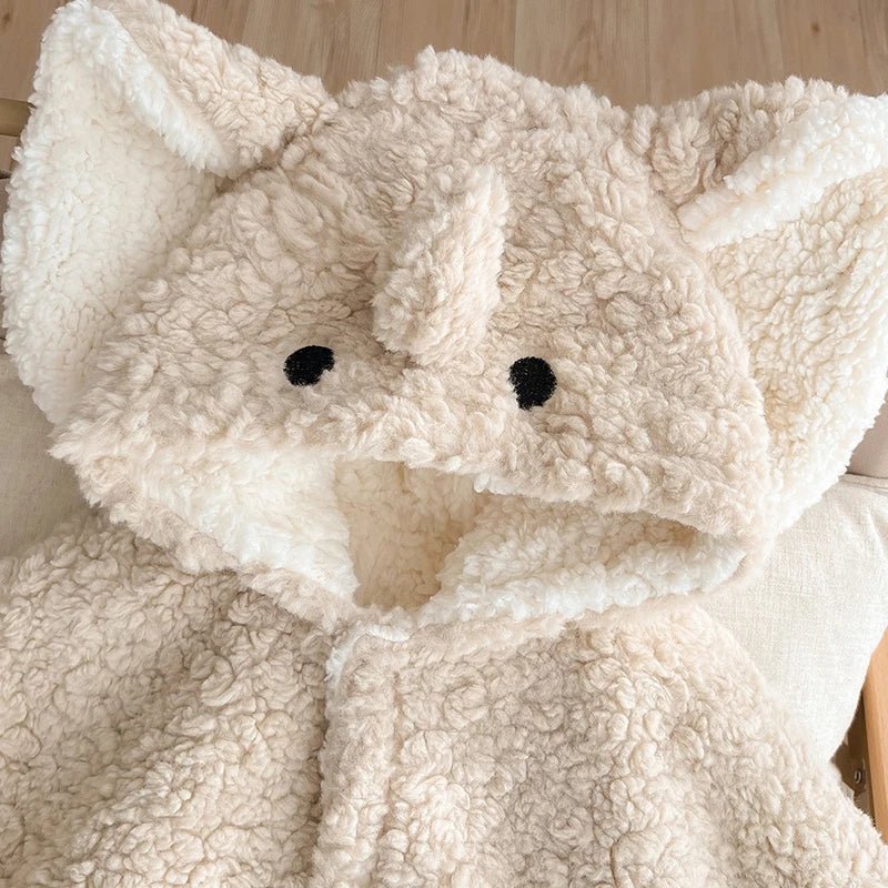 Poncho Bébé Éléphant Beige
