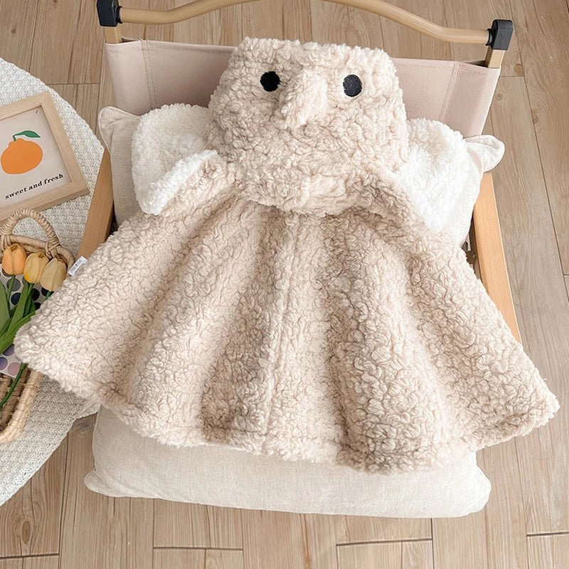 Poncho Bébé Éléphant Beige